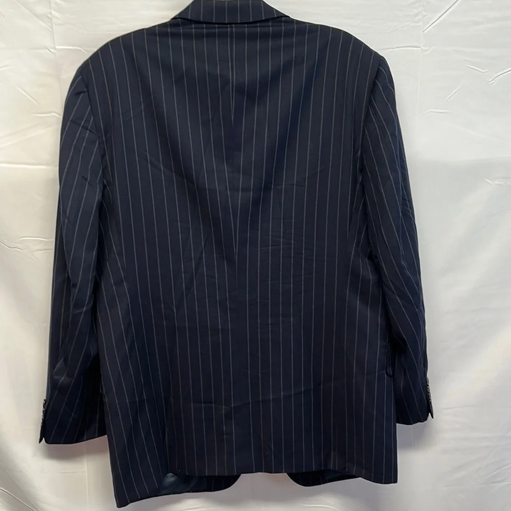Joseph Abboud 42R Navy Pinstripe Super 100s Wool Sport Coat Blazer